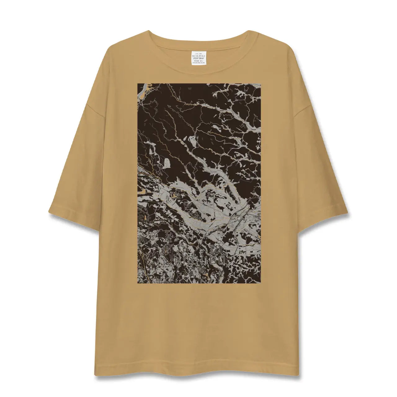 【西郷(福島県)】地図柄ビッグシルエットTシャツ