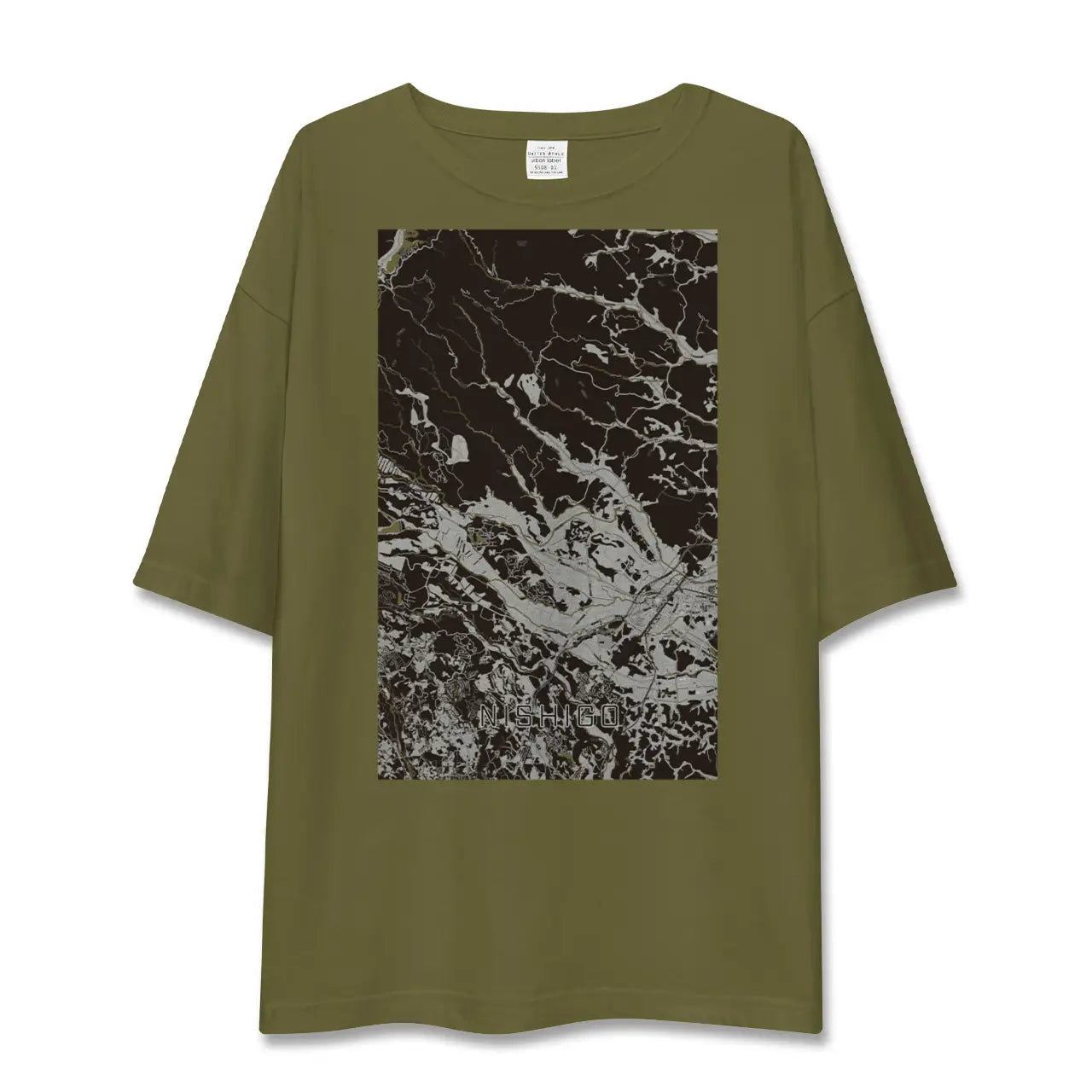 【西郷(福島県)】地図柄ビッグシルエットTシャツ