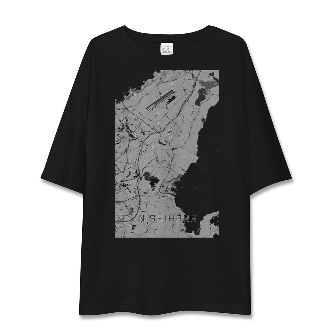 【西原(沖縄県)】地図柄ビッグシルエットTシャツ