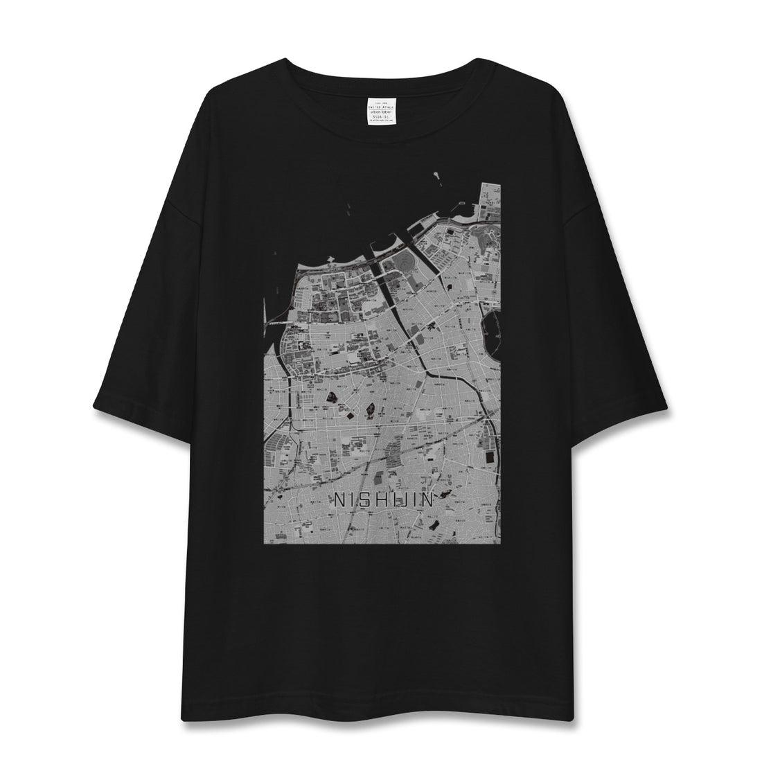 【西新(福岡県)】地図柄ビッグシルエットTシャツ