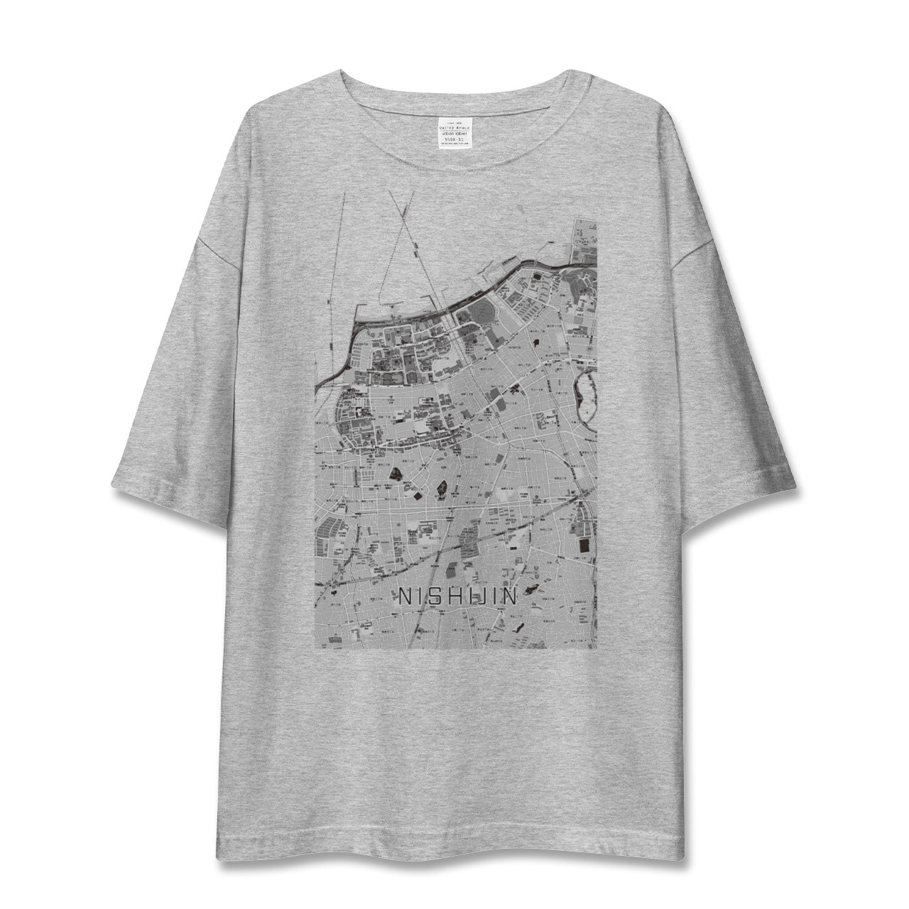 【西新(福岡県)】地図柄ビッグシルエットTシャツ