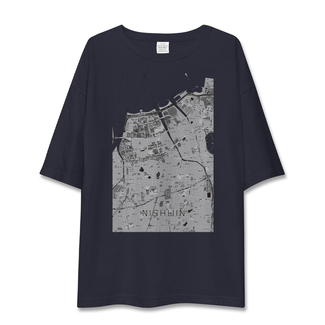 【西新(福岡県)】地図柄ビッグシルエットTシャツ