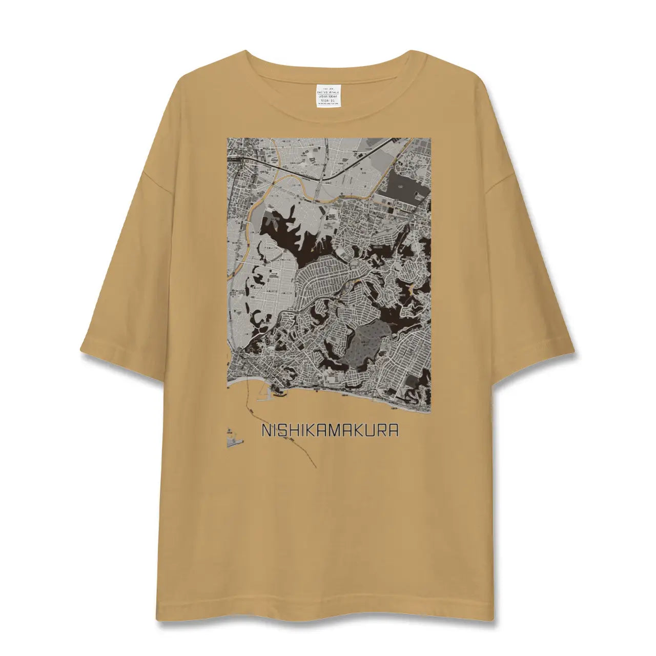 【西鎌倉(神奈川県)】地図柄ビッグシルエットTシャツ