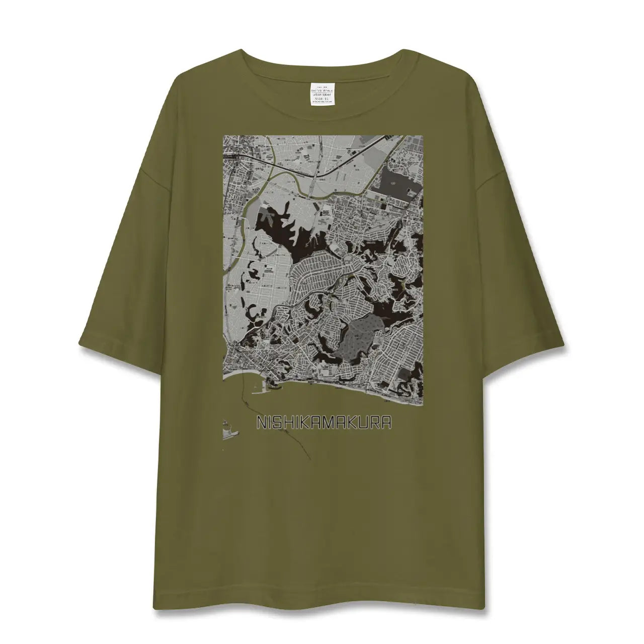 【西鎌倉(神奈川県)】地図柄ビッグシルエットTシャツ