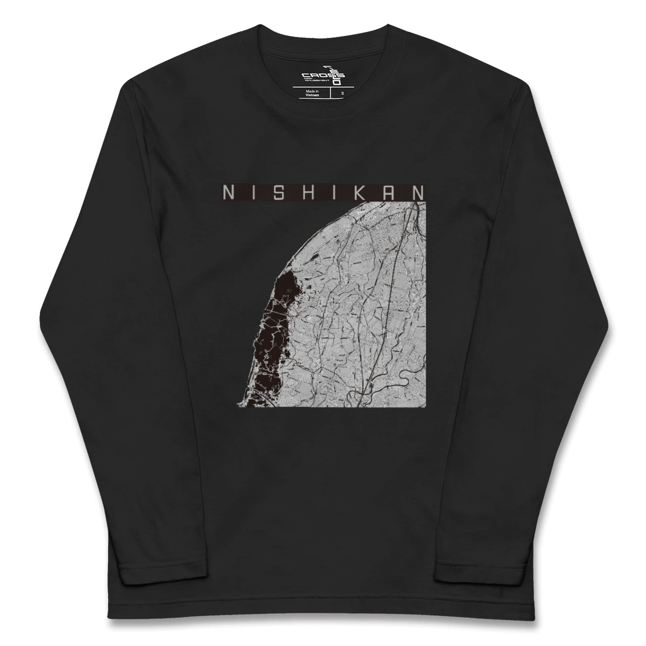 【西蒲(新潟県)】地図柄ロングスリーブTシャツ