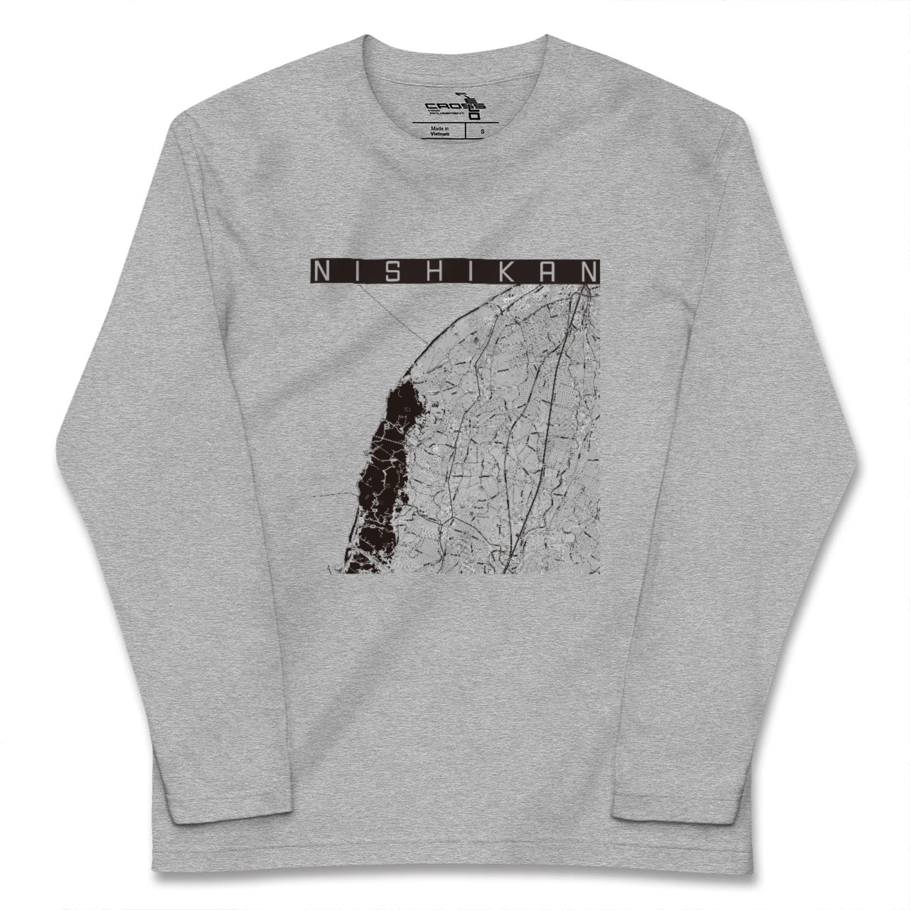【西蒲(新潟県)】地図柄ロングスリーブTシャツ