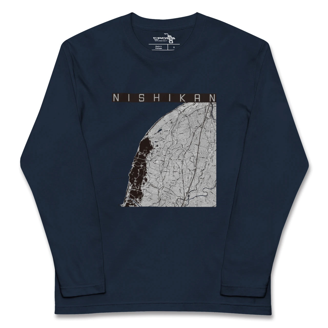 【西蒲(新潟県)】地図柄ロングスリーブTシャツ