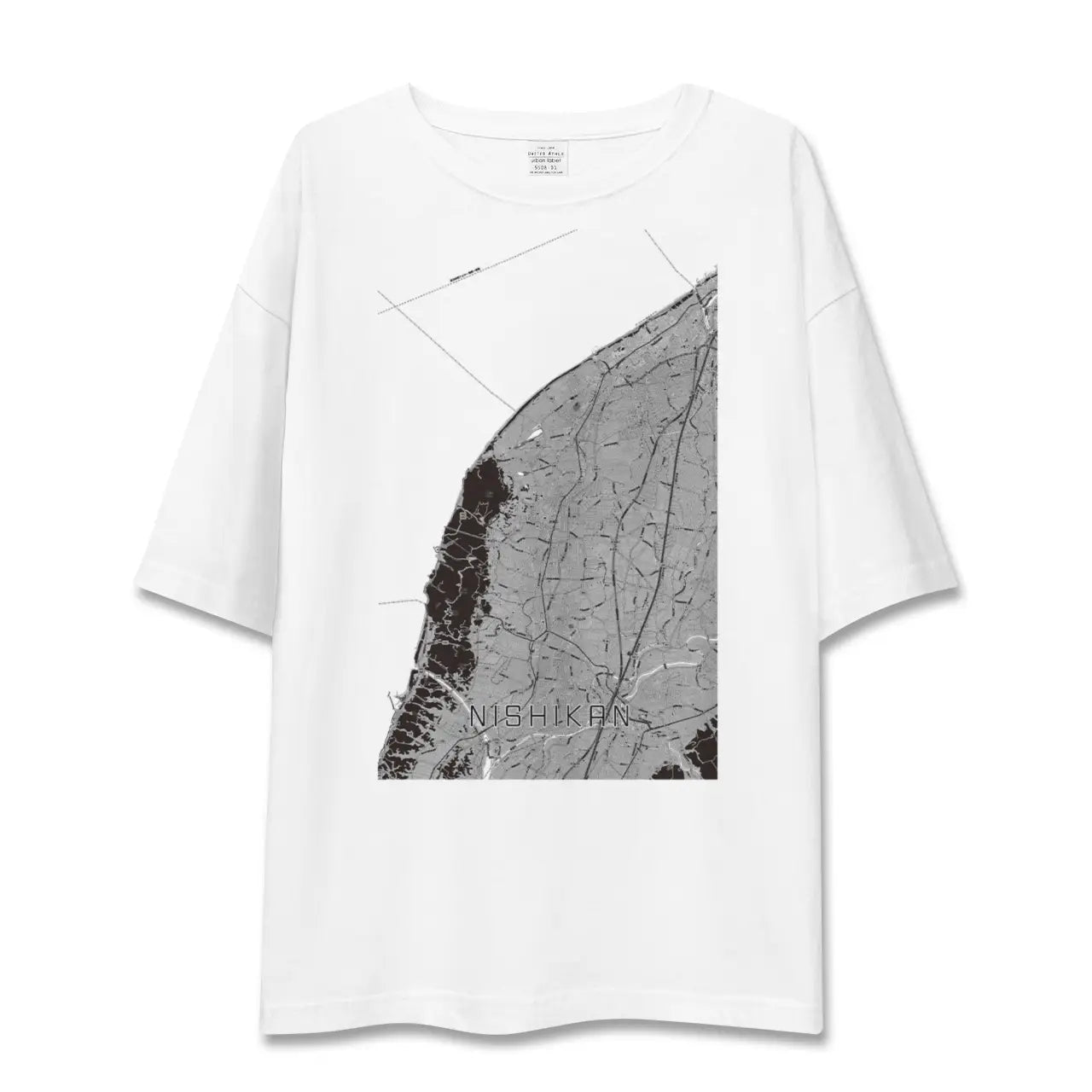 【西蒲(新潟県)】地図柄ビッグシルエットTシャツ