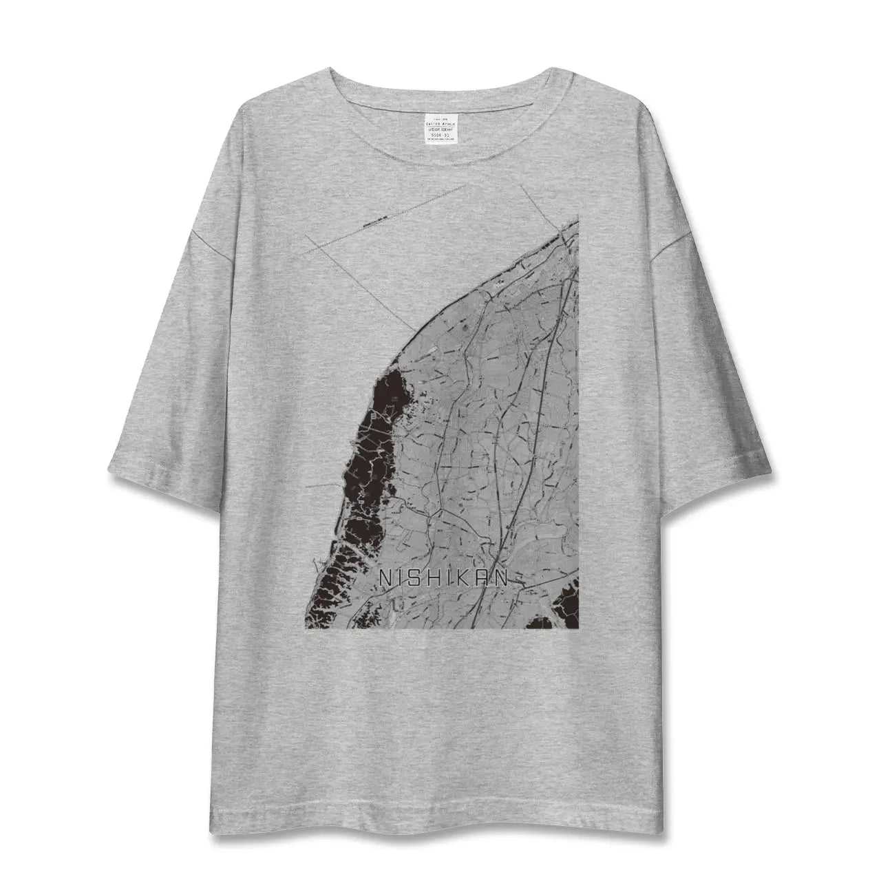 【西蒲(新潟県)】地図柄ビッグシルエットTシャツ