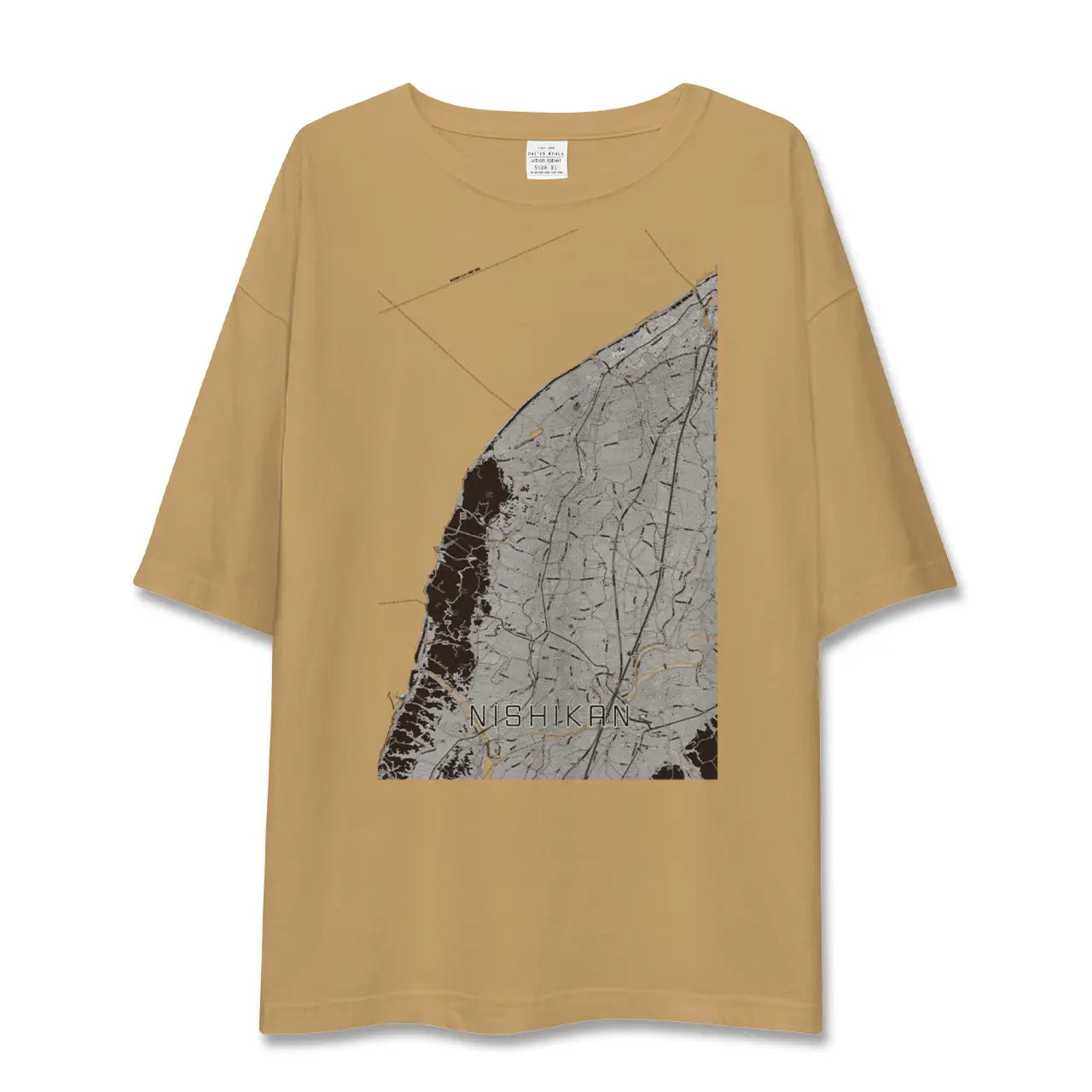 【西蒲(新潟県)】地図柄ビッグシルエットTシャツ