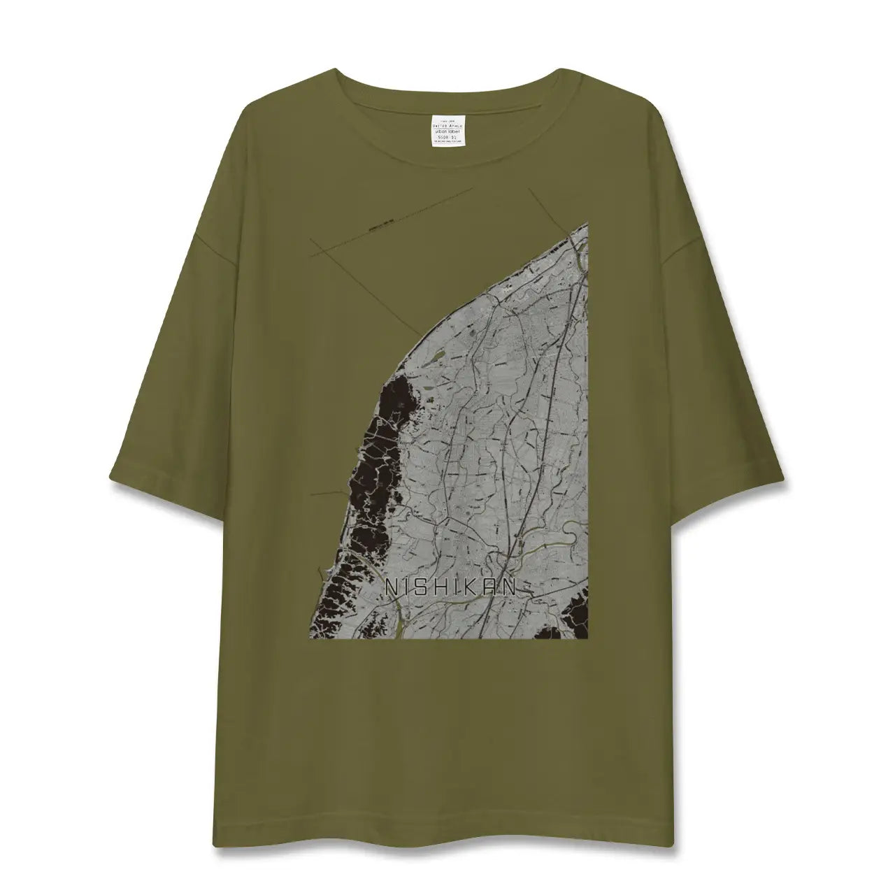 【西蒲(新潟県)】地図柄ビッグシルエットTシャツ