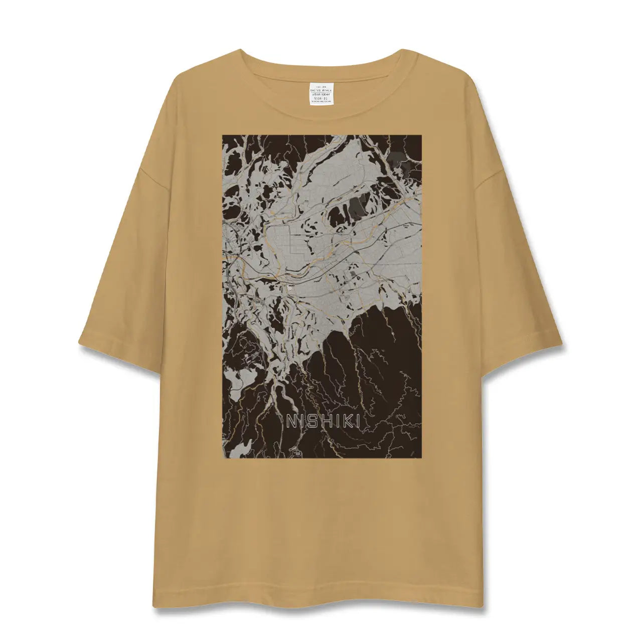 【錦(熊本県)】地図柄ビッグシルエットTシャツ
