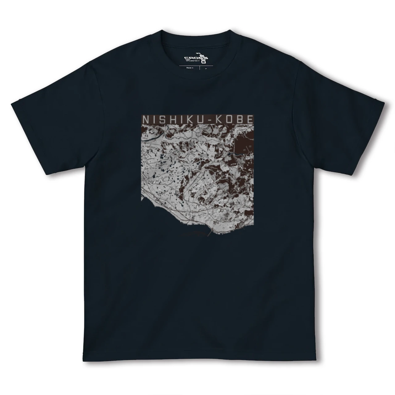 【西区(神戸市)(兵庫県)】地図柄ヘビーウェイトTシャツ