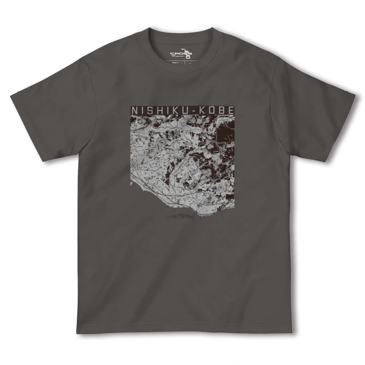 【西区(神戸市)(兵庫県)】地図柄ヘビーウェイトTシャツ
