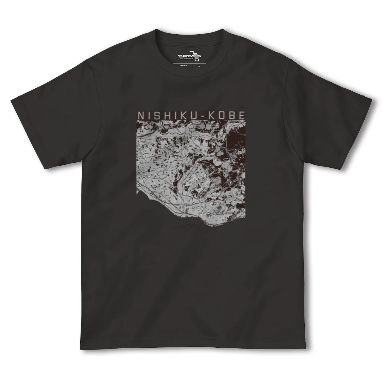 【西区(神戸市)(兵庫県)】地図柄ヘビーウェイトTシャツ