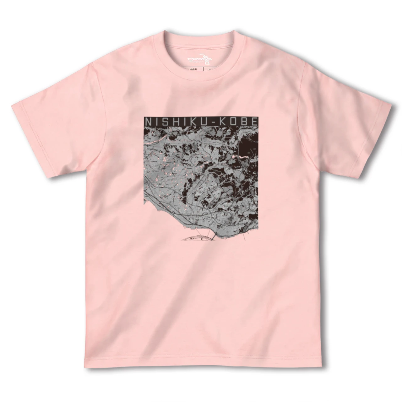 【西区(神戸市)(兵庫県)】地図柄ヘビーウェイトTシャツ