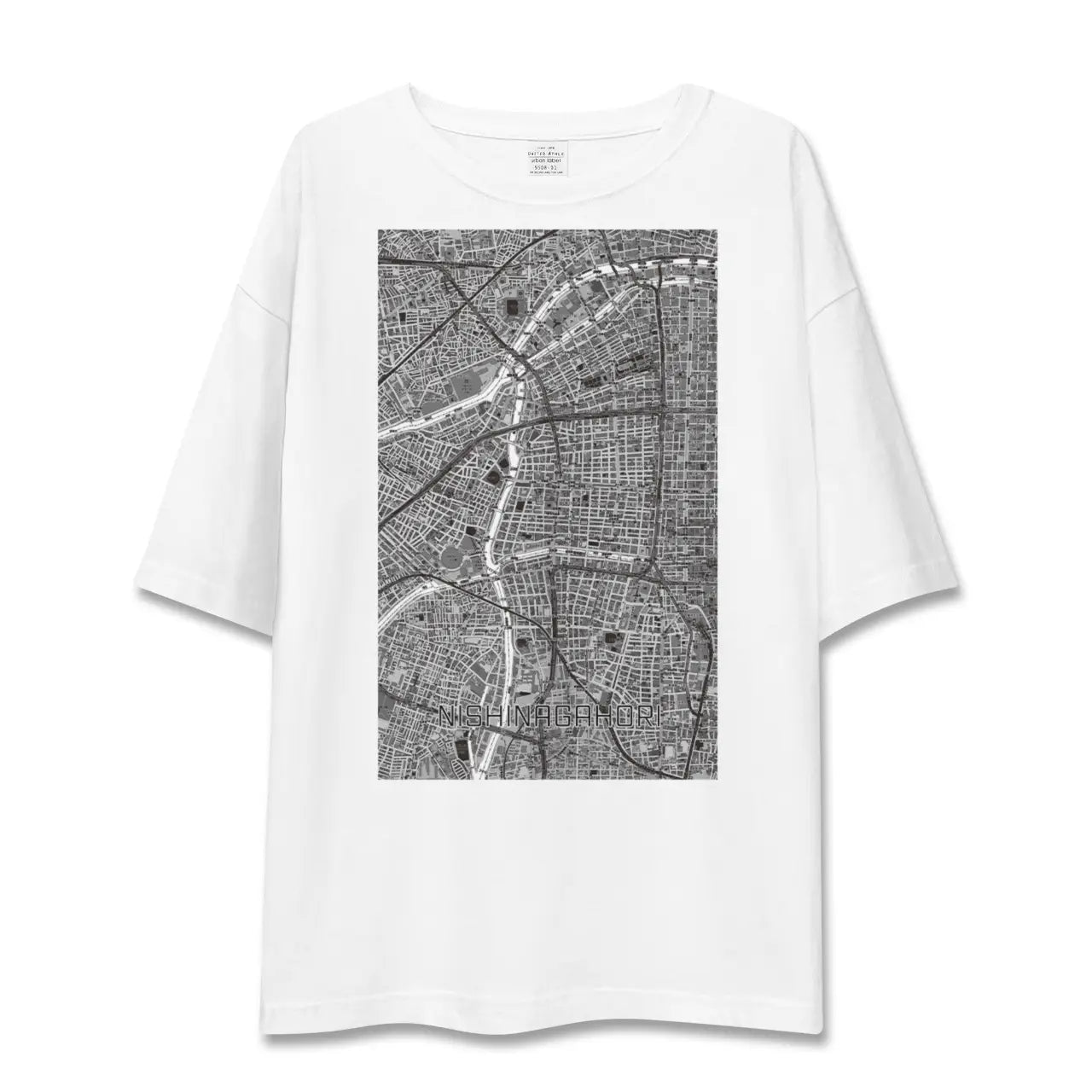 【西長堀(大阪府)】地図柄ビッグシルエットTシャツ