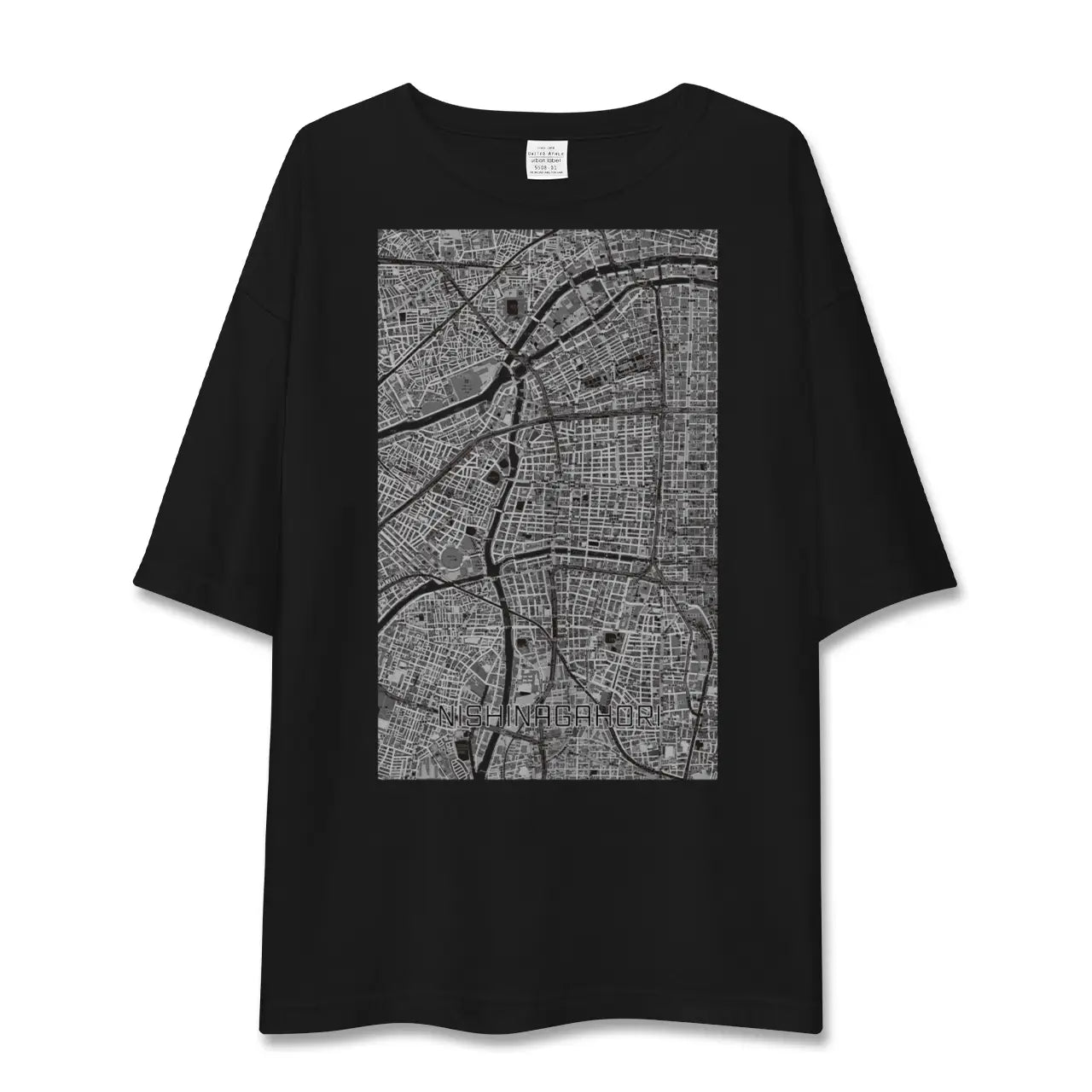 【西長堀(大阪府)】地図柄ビッグシルエットTシャツ