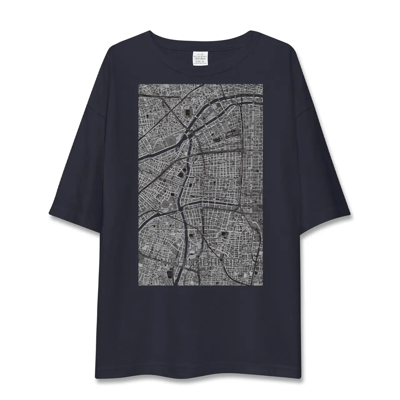 【西長堀(大阪府)】地図柄ビッグシルエットTシャツ