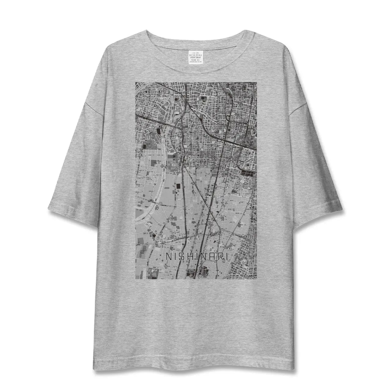 【西成(大阪府)】地図柄ビッグシルエットTシャツ