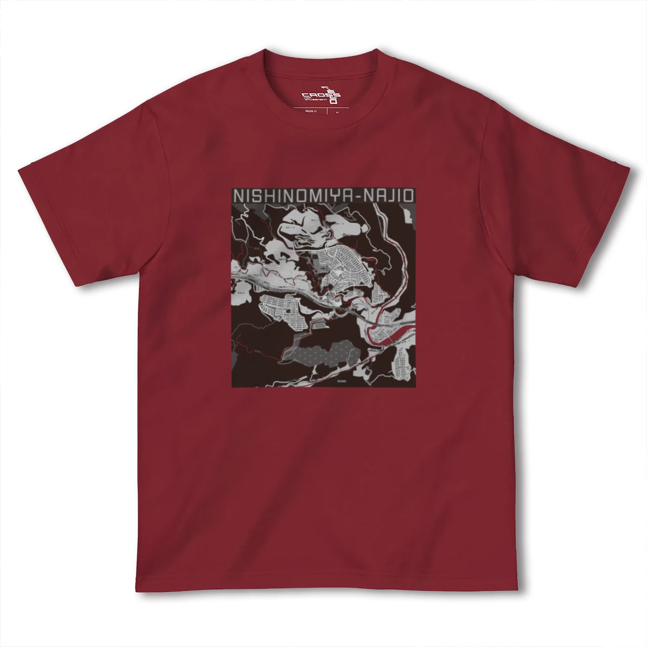 【西宮名塩(兵庫県)】地図柄ヘビーウェイトTシャツ