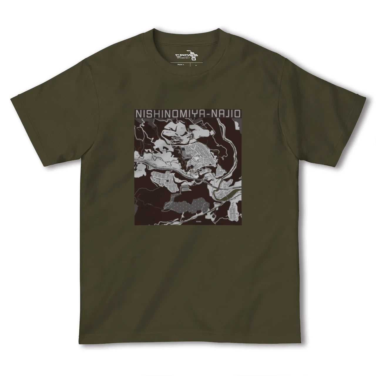 【西宮名塩(兵庫県)】地図柄ヘビーウェイトTシャツ