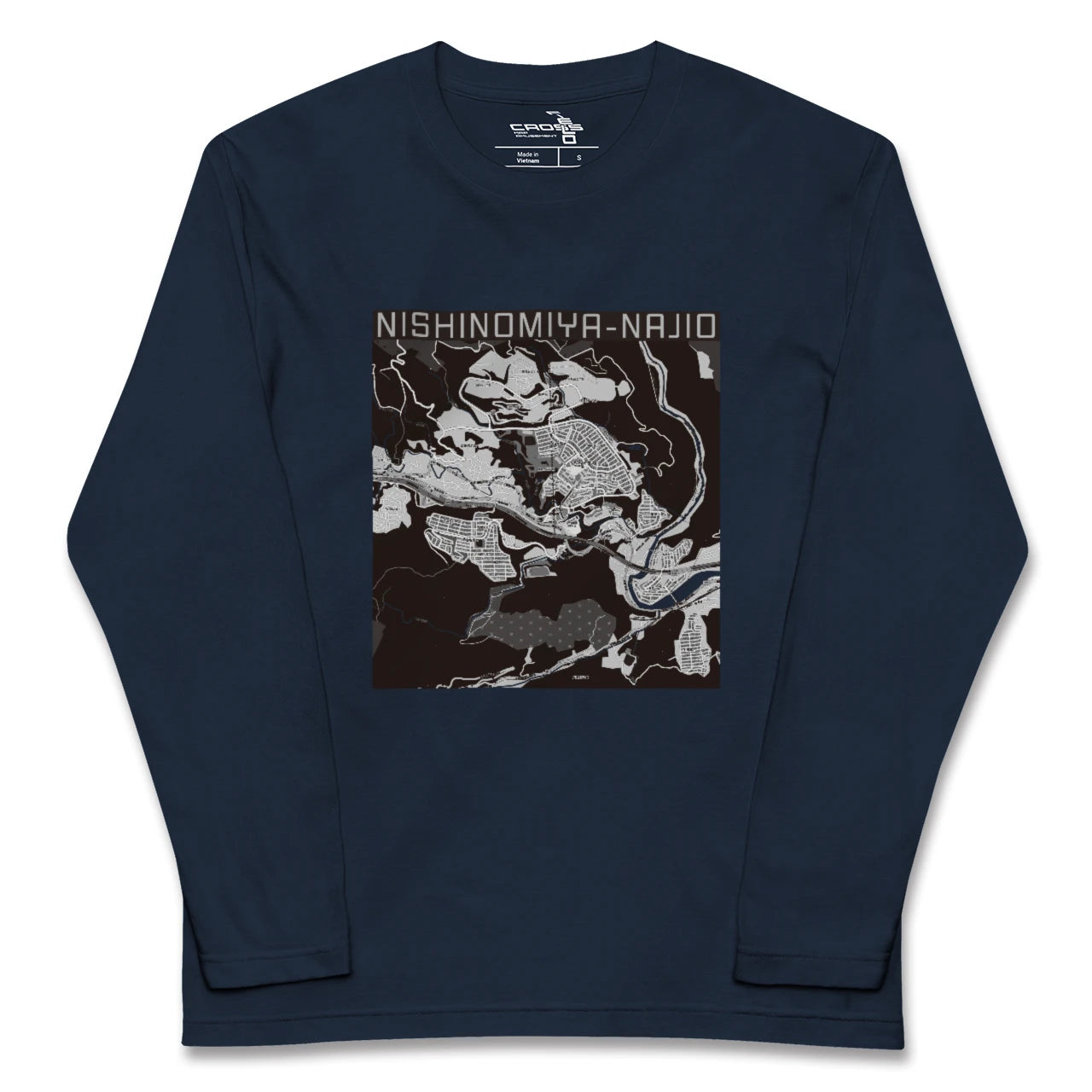 【西宮名塩(兵庫県)】地図柄ロングスリーブTシャツ