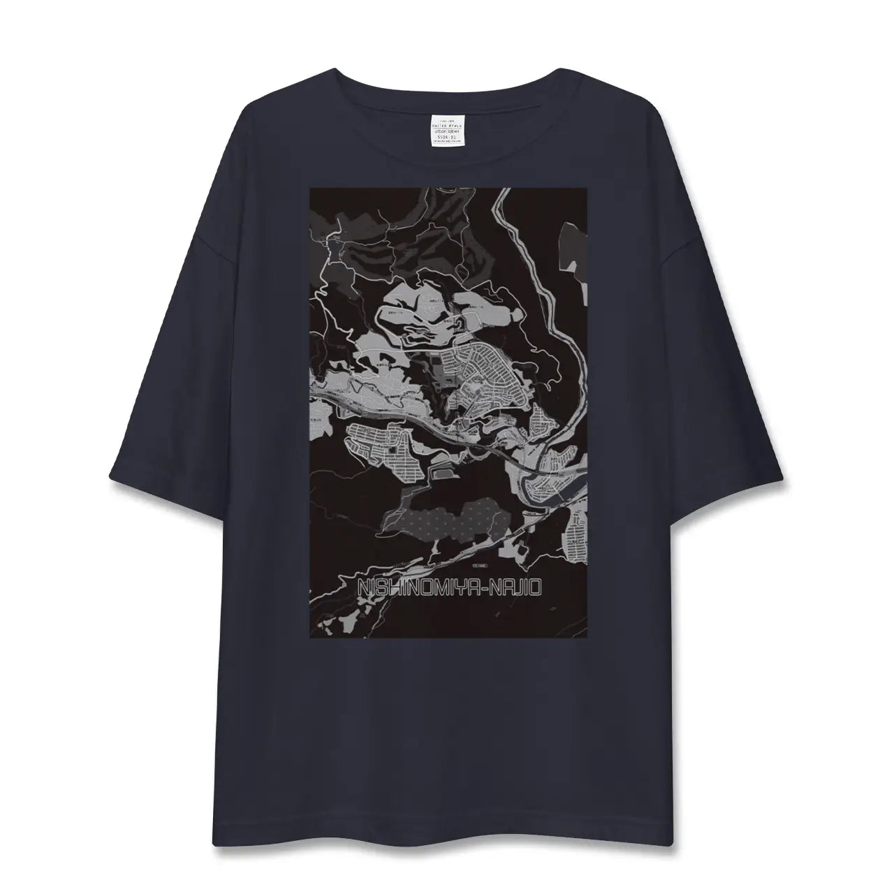 【西宮名塩(兵庫県)】地図柄ビッグシルエットTシャツ