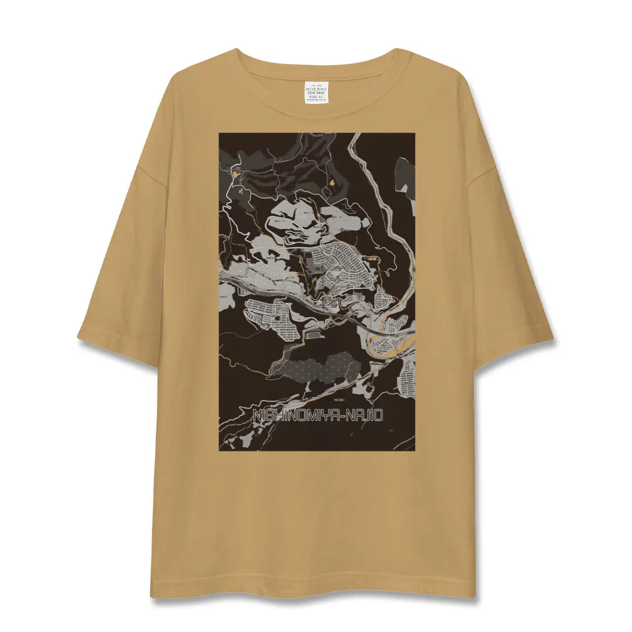 【西宮名塩(兵庫県)】地図柄ビッグシルエットTシャツ