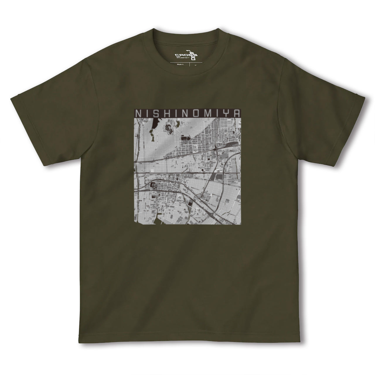 【西宮(兵庫県)】地図柄ヘビーウェイトTシャツ