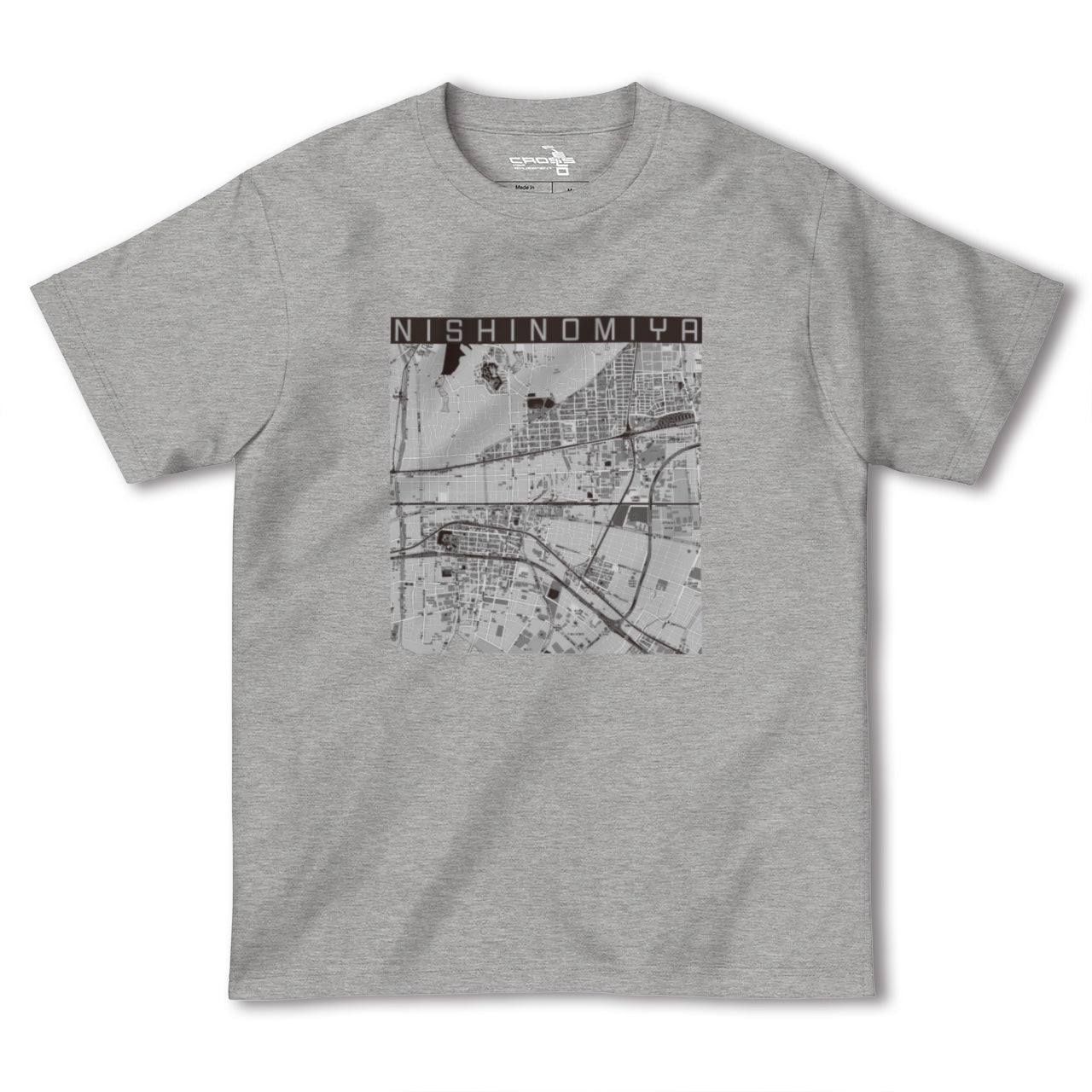 【西宮(兵庫県)】地図柄ヘビーウェイトTシャツ