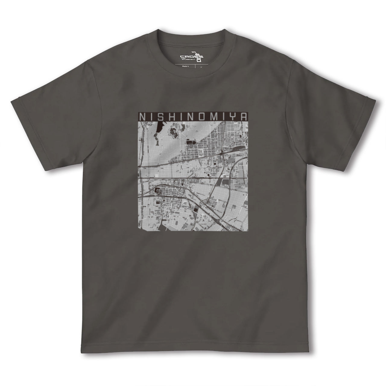 【西宮(兵庫県)】地図柄ヘビーウェイトTシャツ