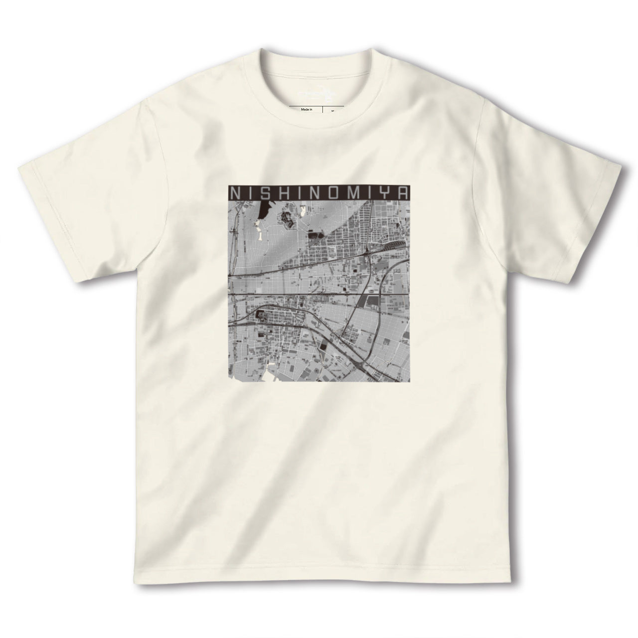 【西宮(兵庫県)】地図柄ヘビーウェイトTシャツ