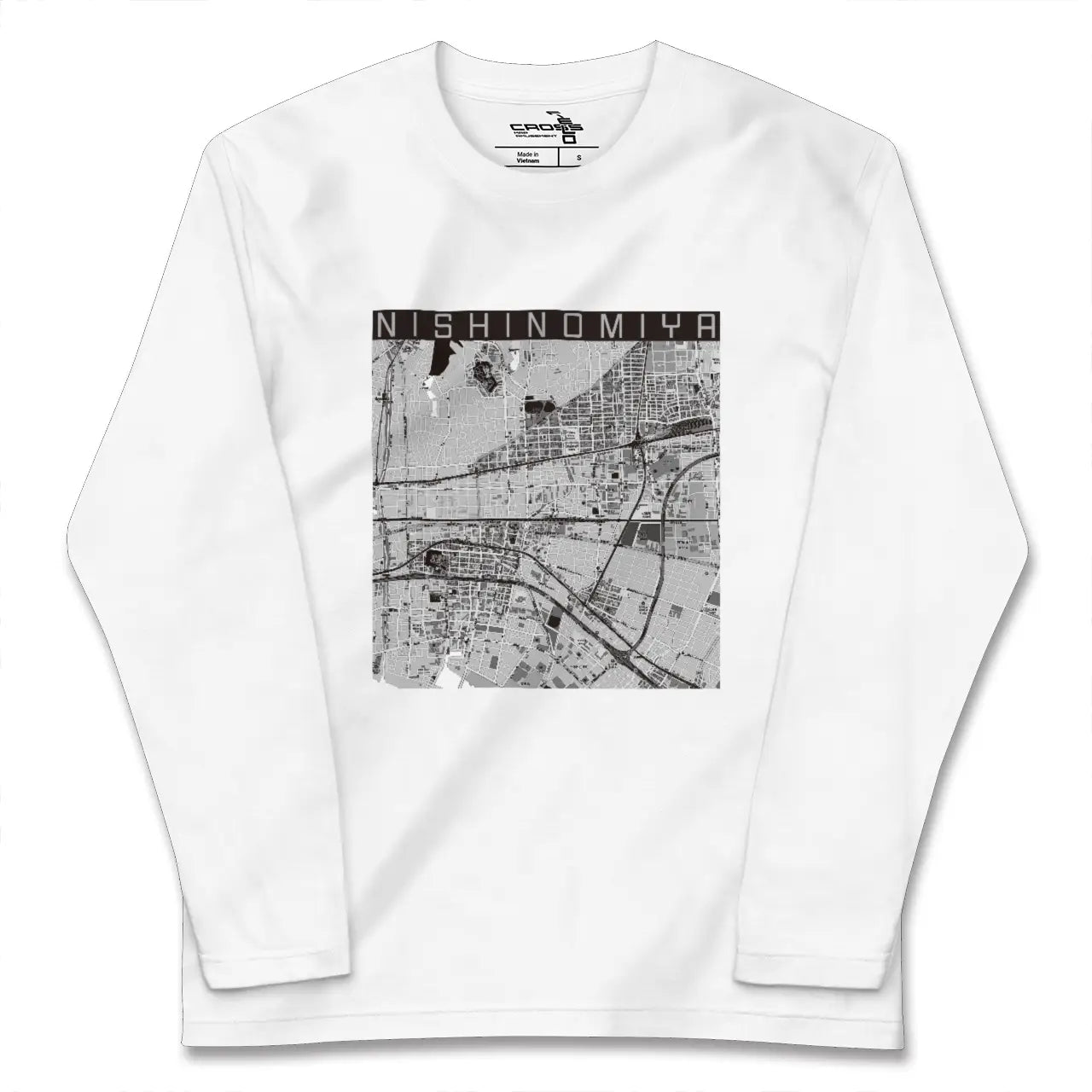 【西宮(兵庫県)】地図柄ロングスリーブTシャツ