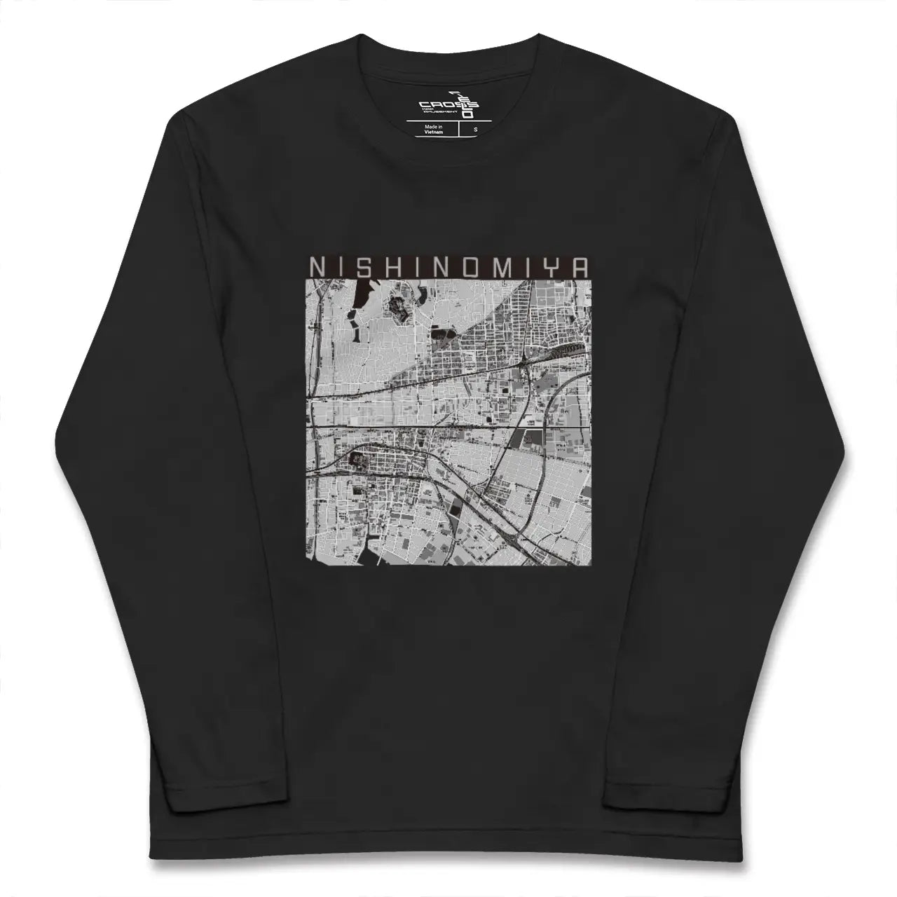 【西宮(兵庫県)】地図柄ロングスリーブTシャツ