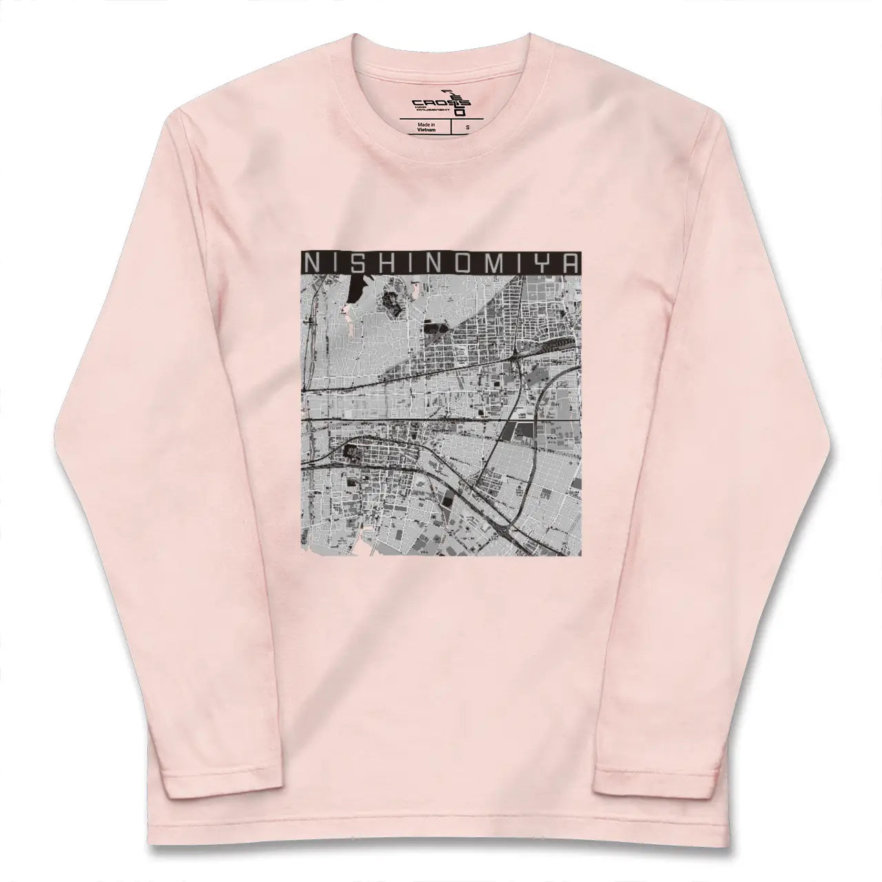 【西宮(兵庫県)】地図柄ロングスリーブTシャツ