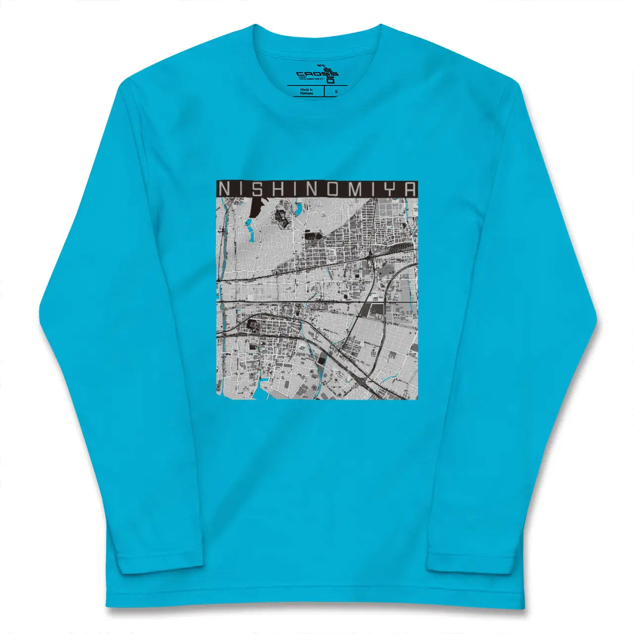 【西宮(兵庫県)】地図柄ロングスリーブTシャツ