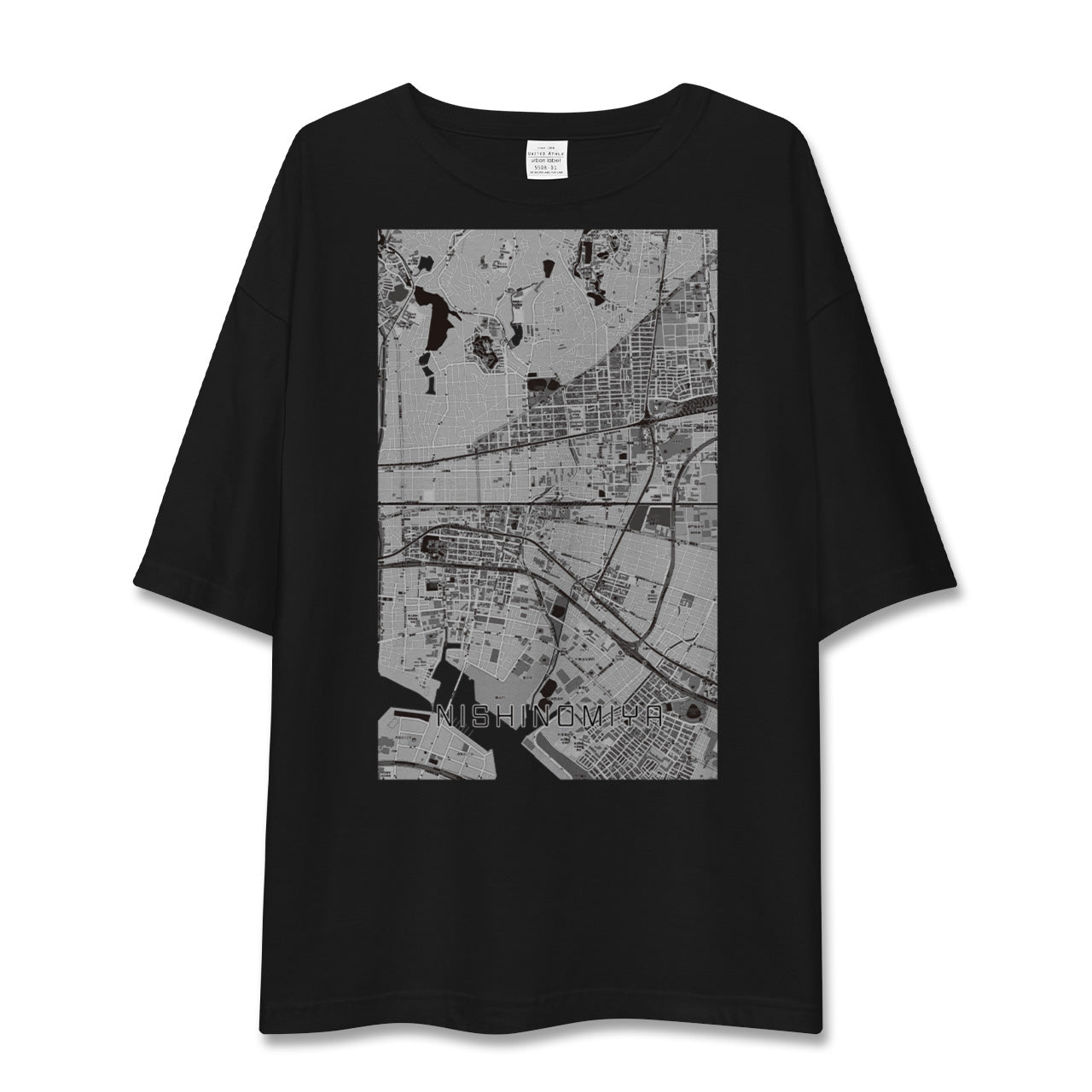 【西宮(兵庫県)】地図柄ビッグシルエットTシャツ