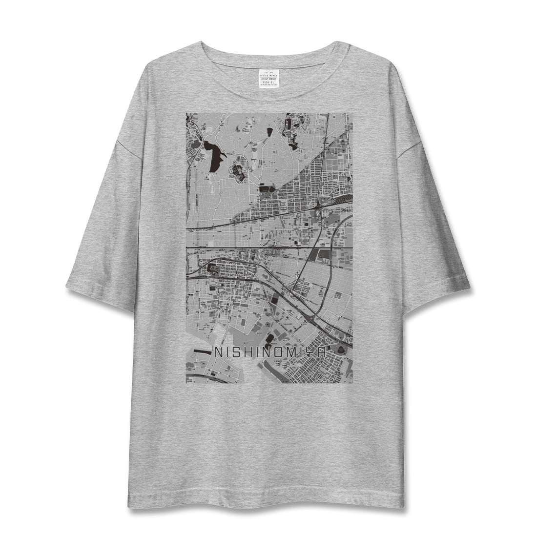 【西宮(兵庫県)】地図柄ビッグシルエットTシャツ
