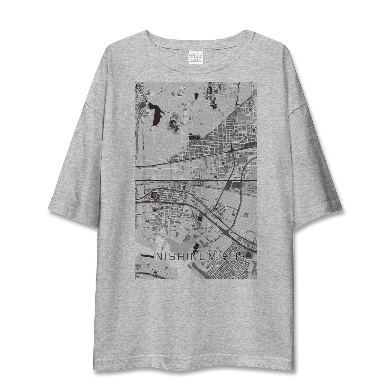 【西宮(兵庫県)】地図柄ビッグシルエットTシャツ