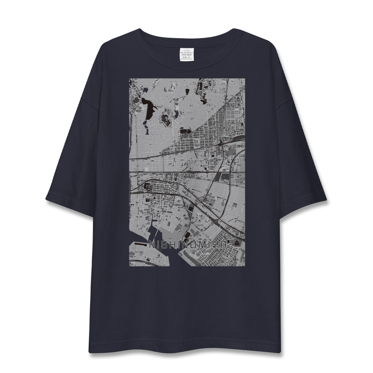 【西宮(兵庫県)】地図柄ビッグシルエットTシャツ