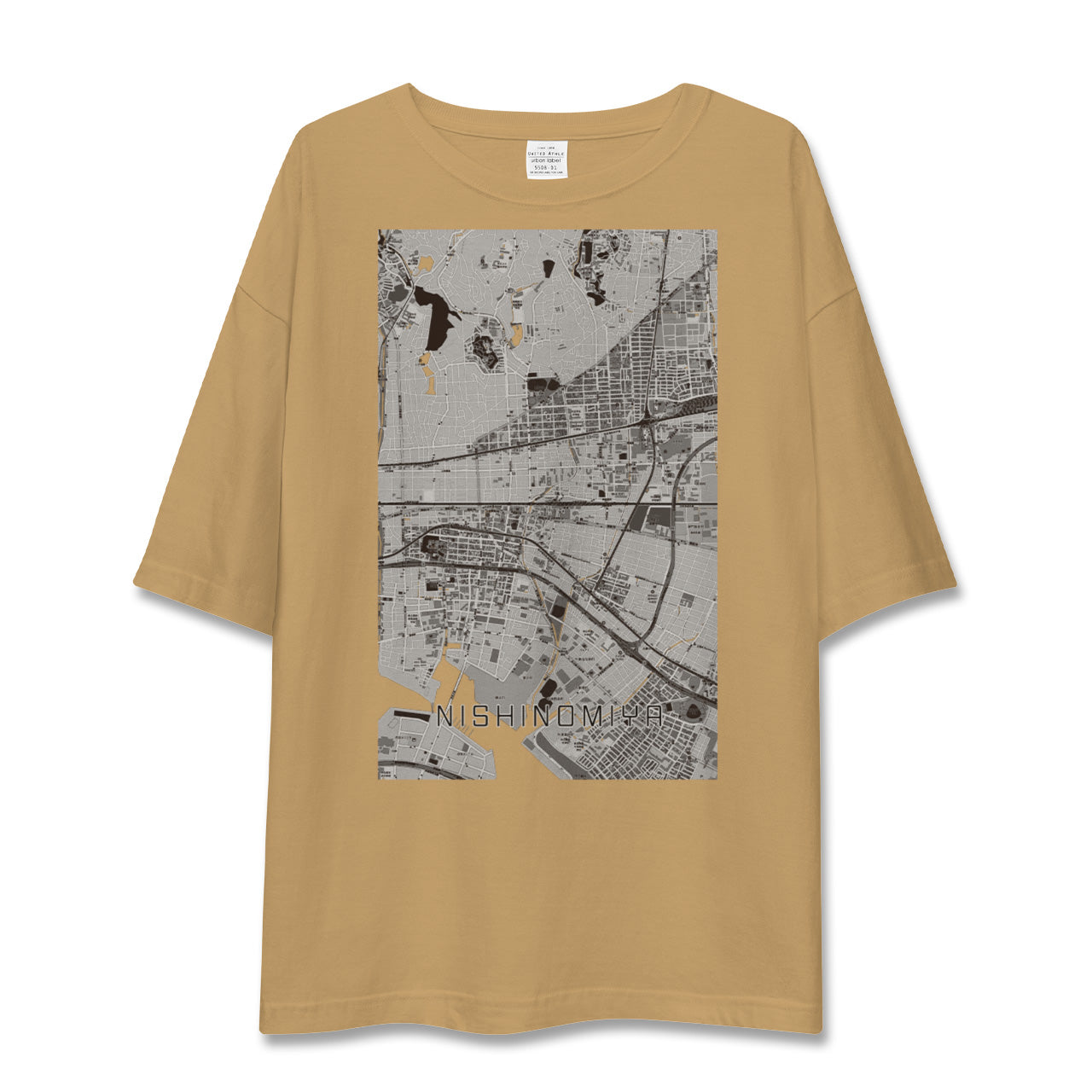 【西宮(兵庫県)】地図柄ビッグシルエットTシャツ
