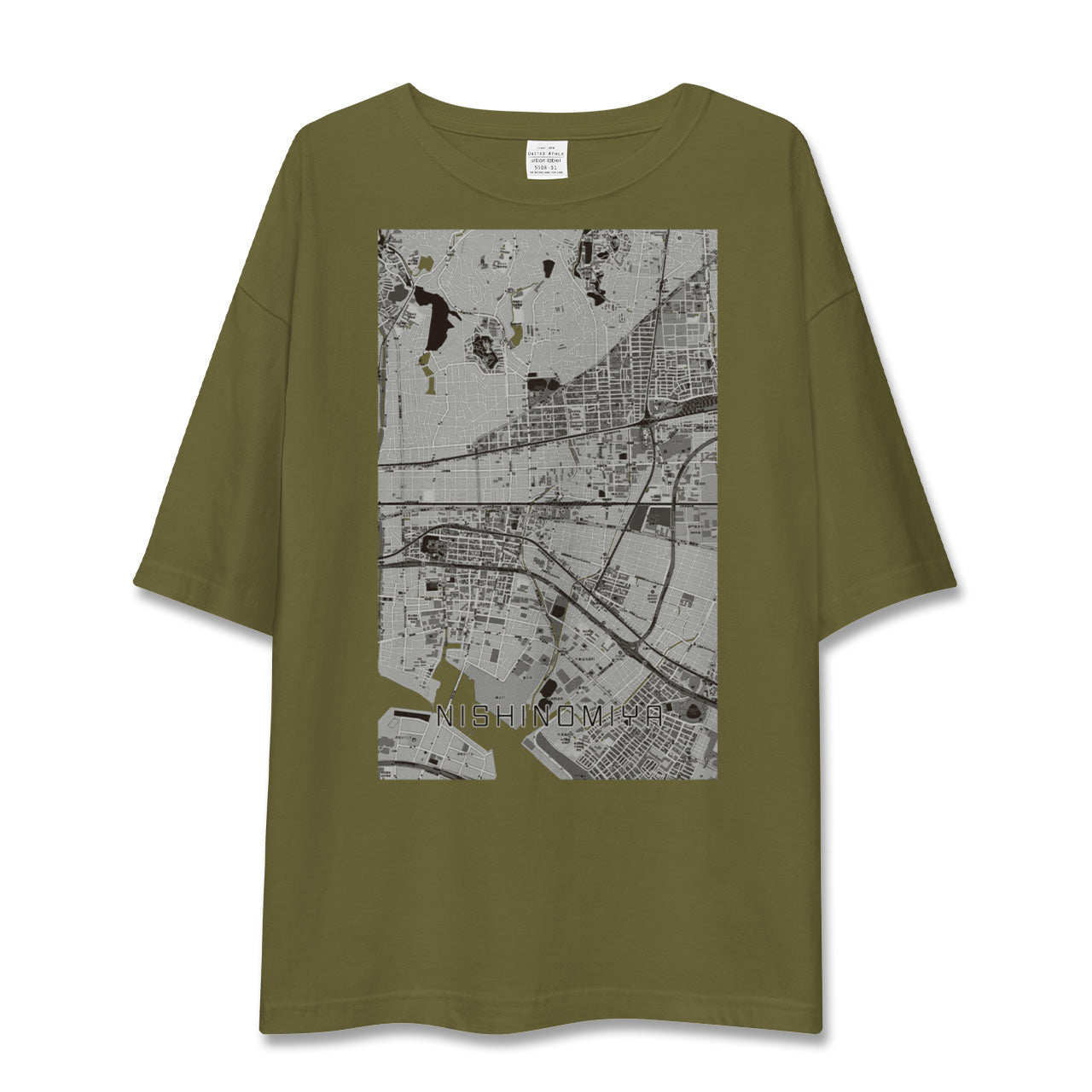 【西宮(兵庫県)】地図柄ビッグシルエットTシャツ