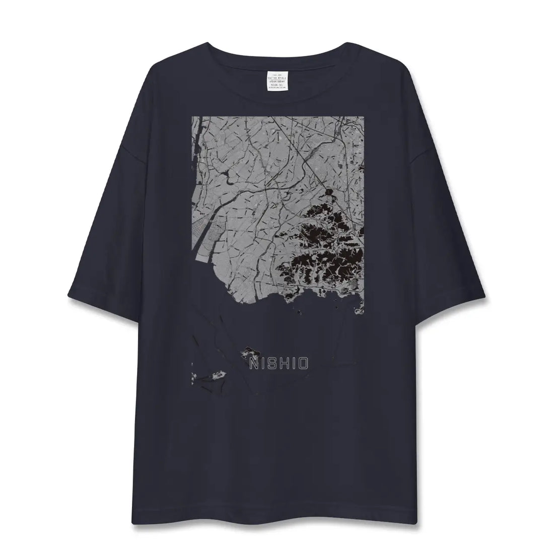 【西尾2(愛知県)】地図柄ビッグシルエットTシャツ