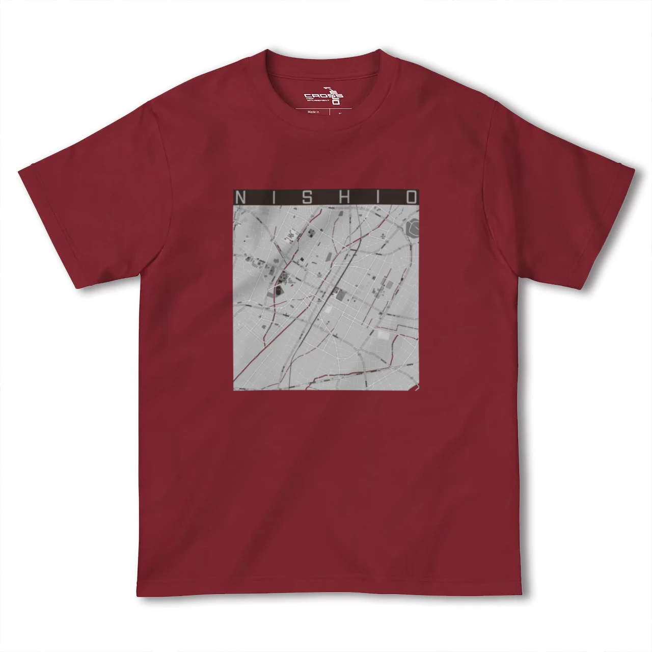 【西尾(愛知県)】地図柄ヘビーウェイトTシャツ