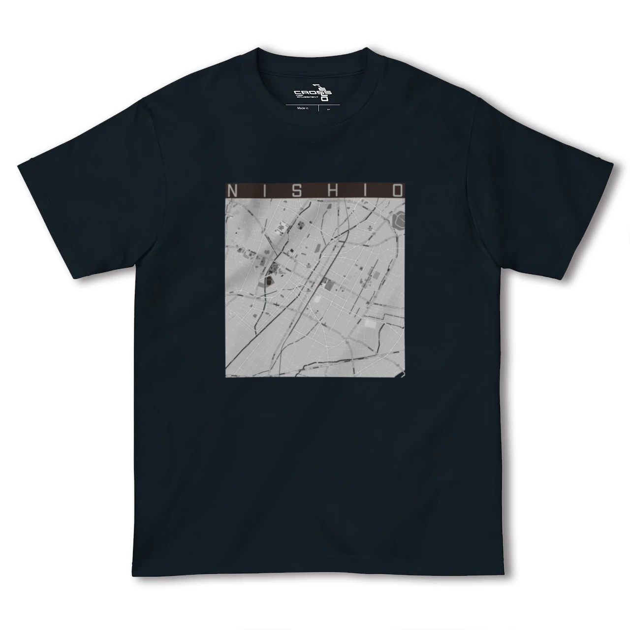【西尾(愛知県)】地図柄ヘビーウェイトTシャツ