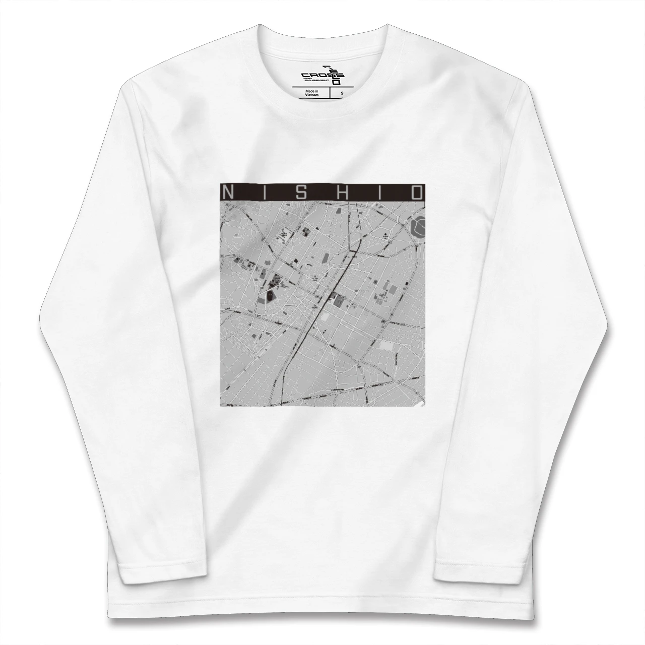 【西尾(愛知県)】地図柄ロングスリーブTシャツ