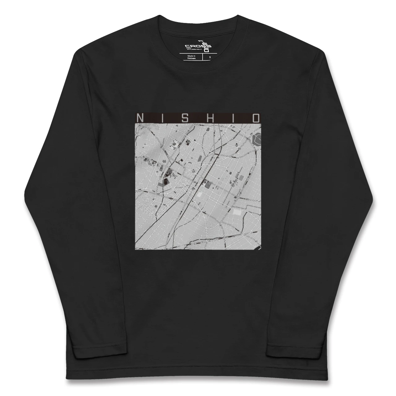 【西尾(愛知県)】地図柄ロングスリーブTシャツ