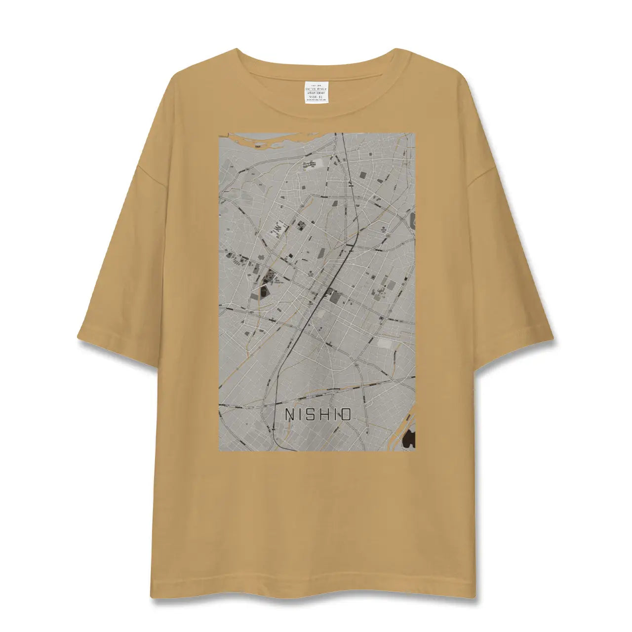 【西尾(愛知県)】地図柄ビッグシルエットTシャツ