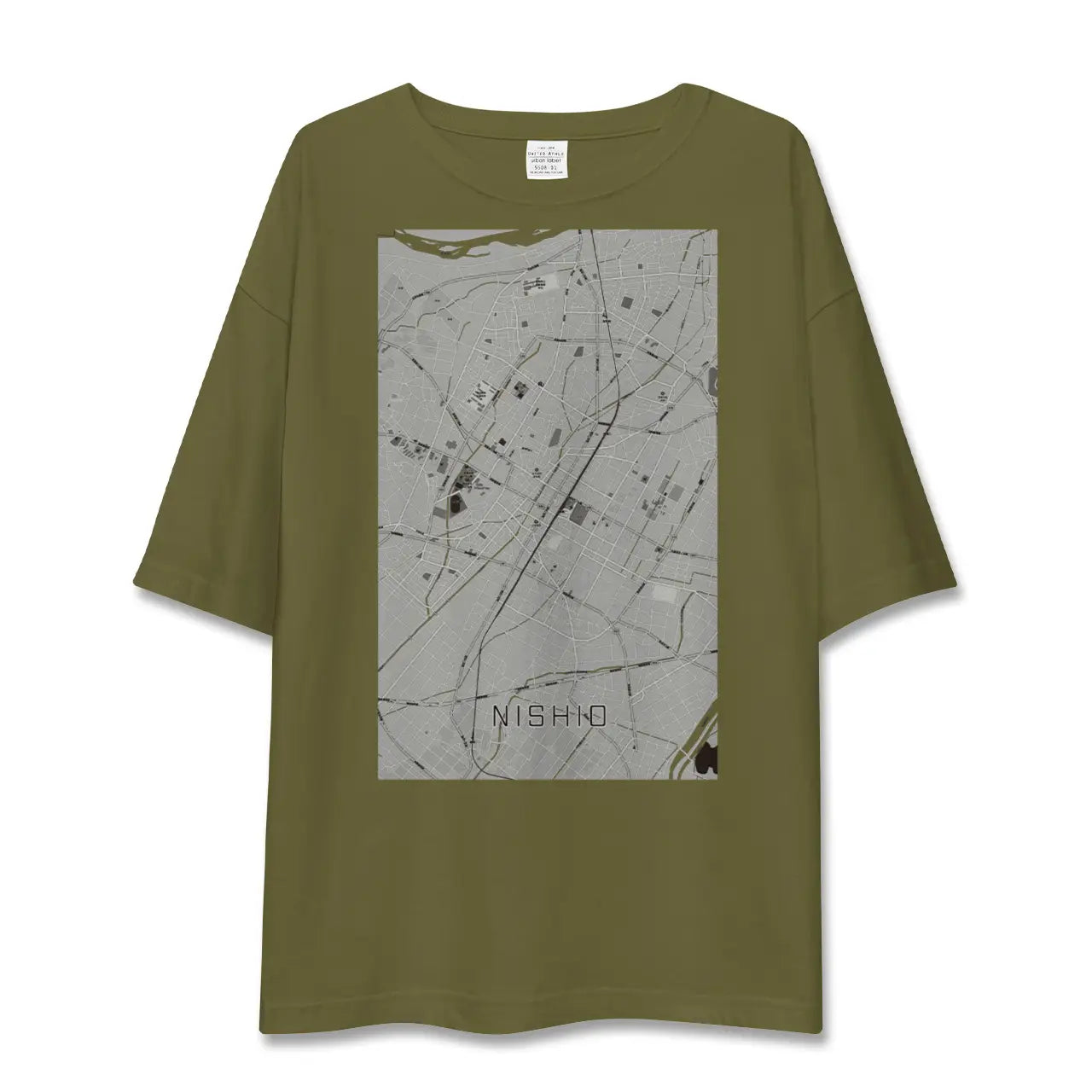 【西尾(愛知県)】地図柄ビッグシルエットTシャツ